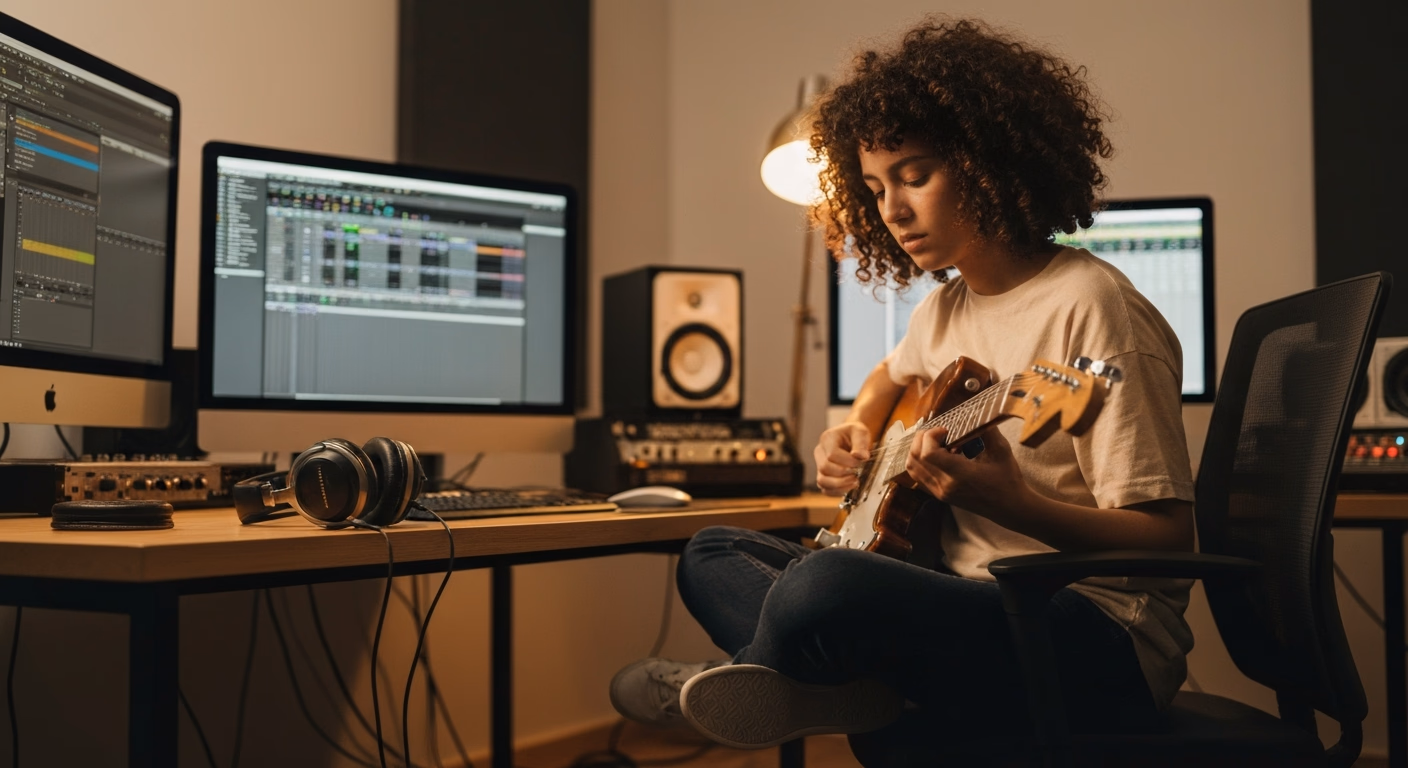 Inside the studio