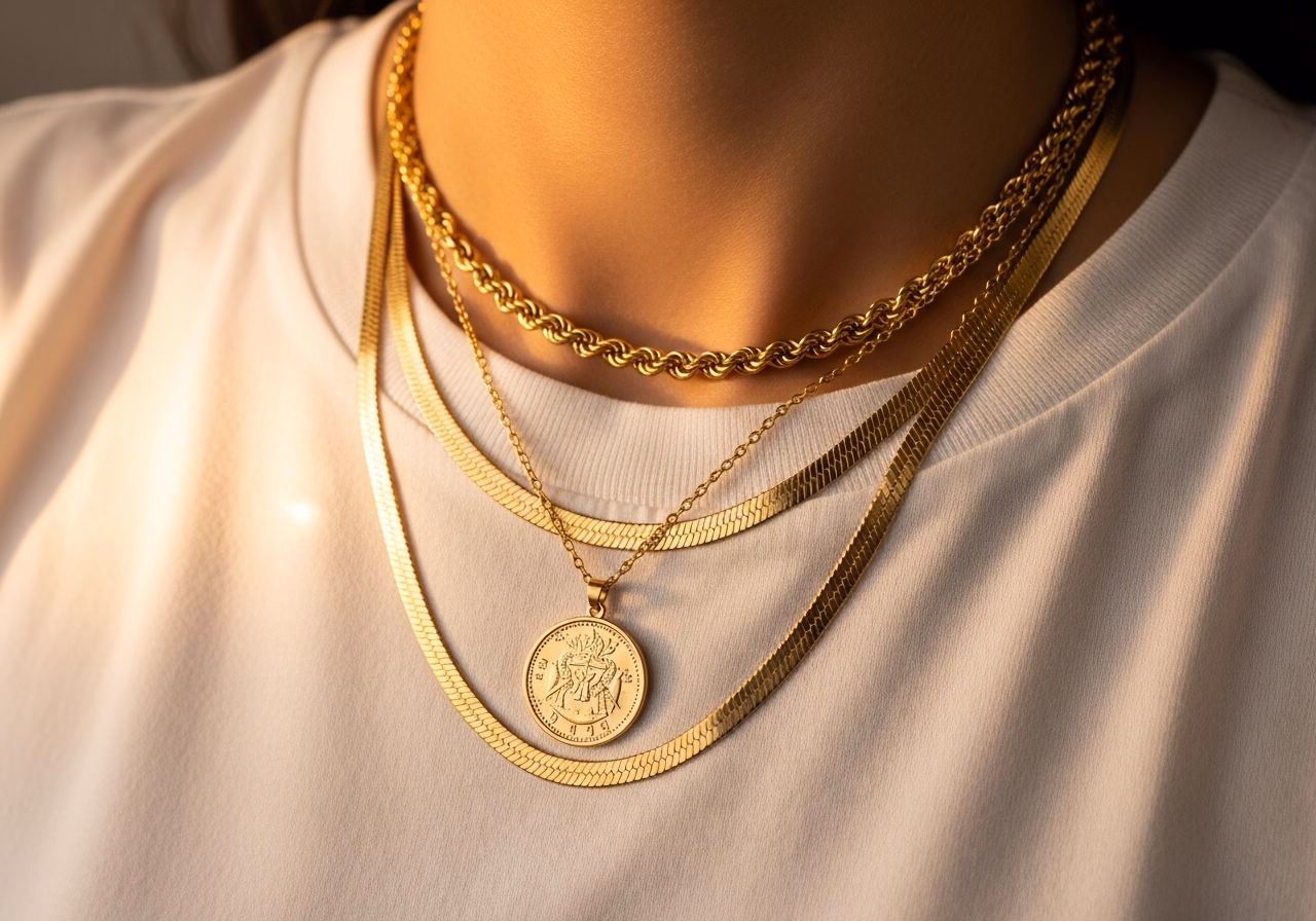 Mastering the art of layered necklace styling