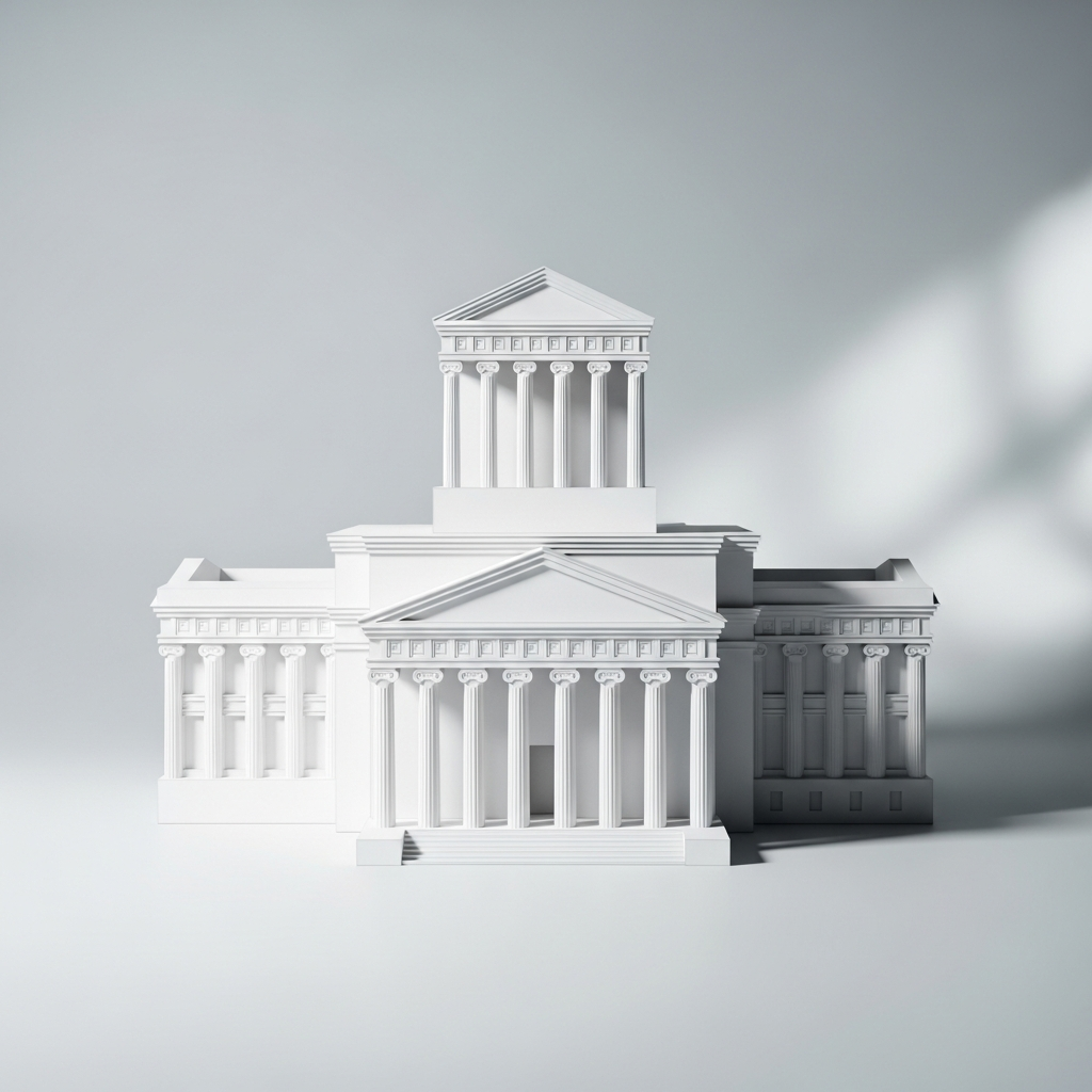 Classical white government building model