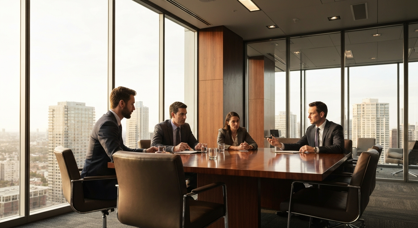 Legal professionals in meeting