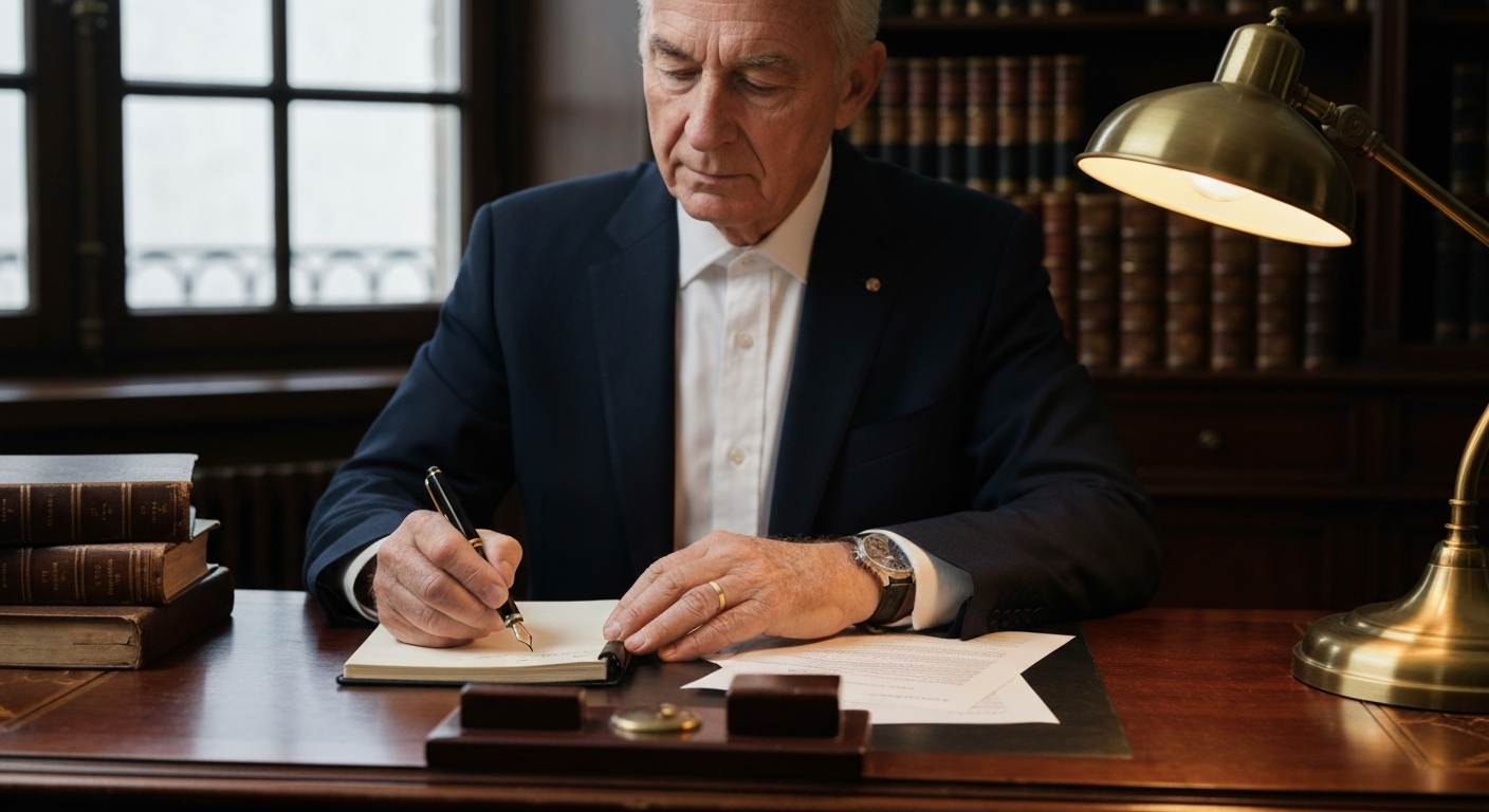 Experienced attorney at work