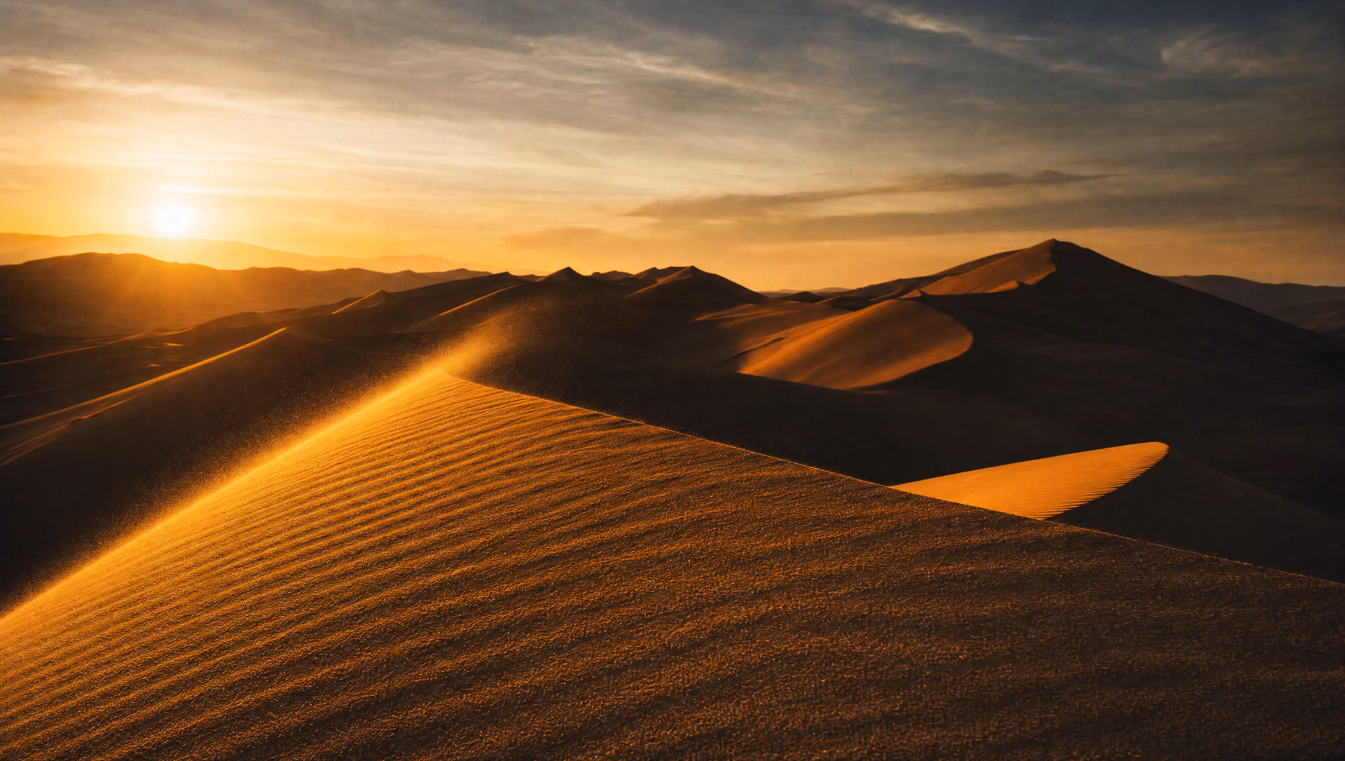 Golden-hour desert dunes — Focal Studios