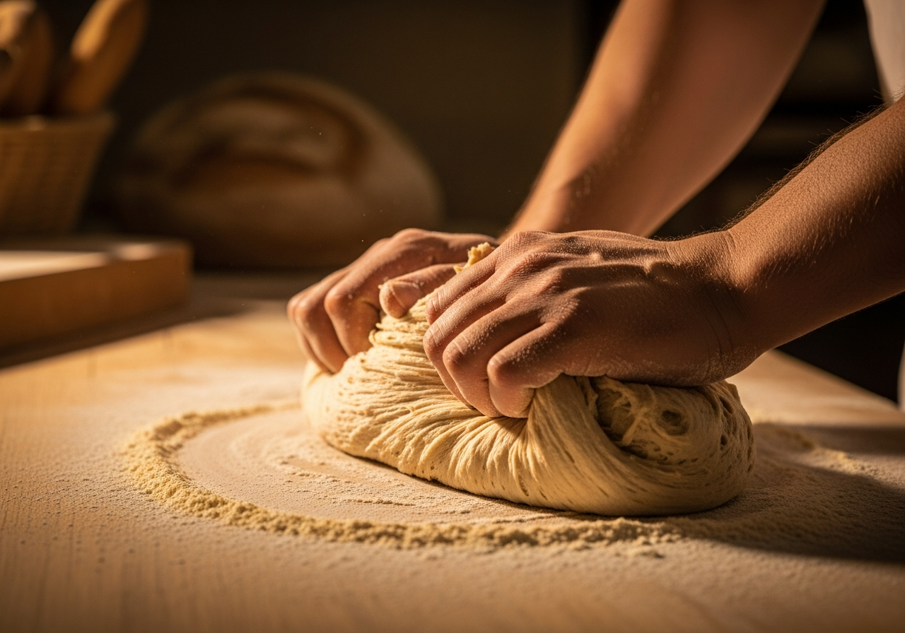 Kneading dough