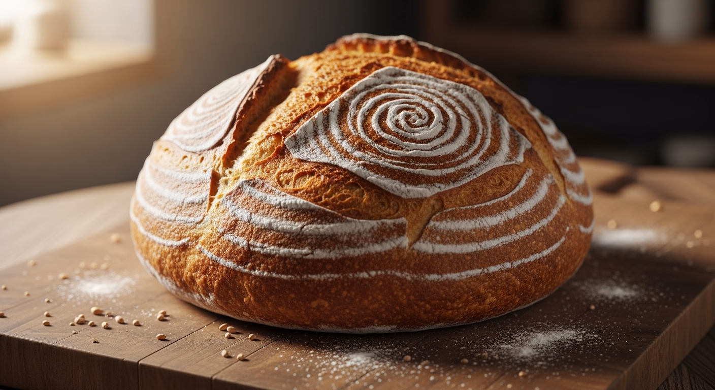 Sourdough loaf — AI-generated bakeries & patisserie photography