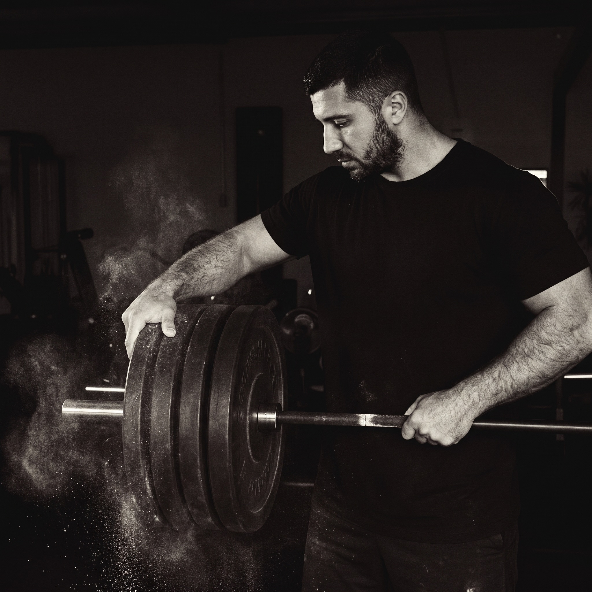 Loading a plate onto the bar
