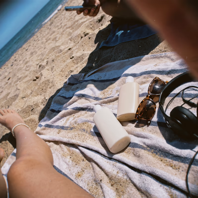 A beach-day bag with the essentials