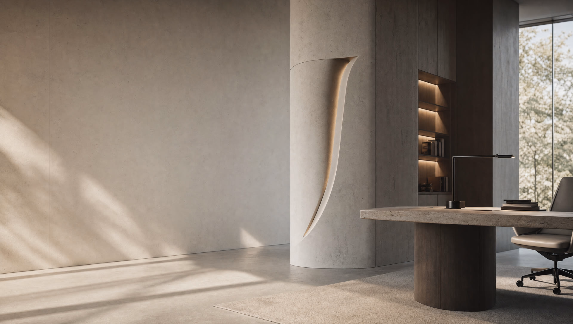 Minimal architectural workspace
