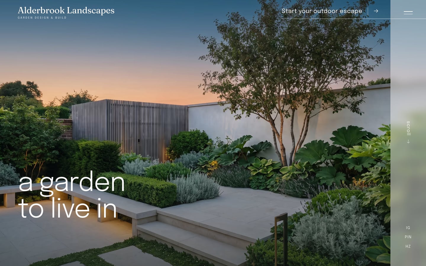 Grove — website template preview
