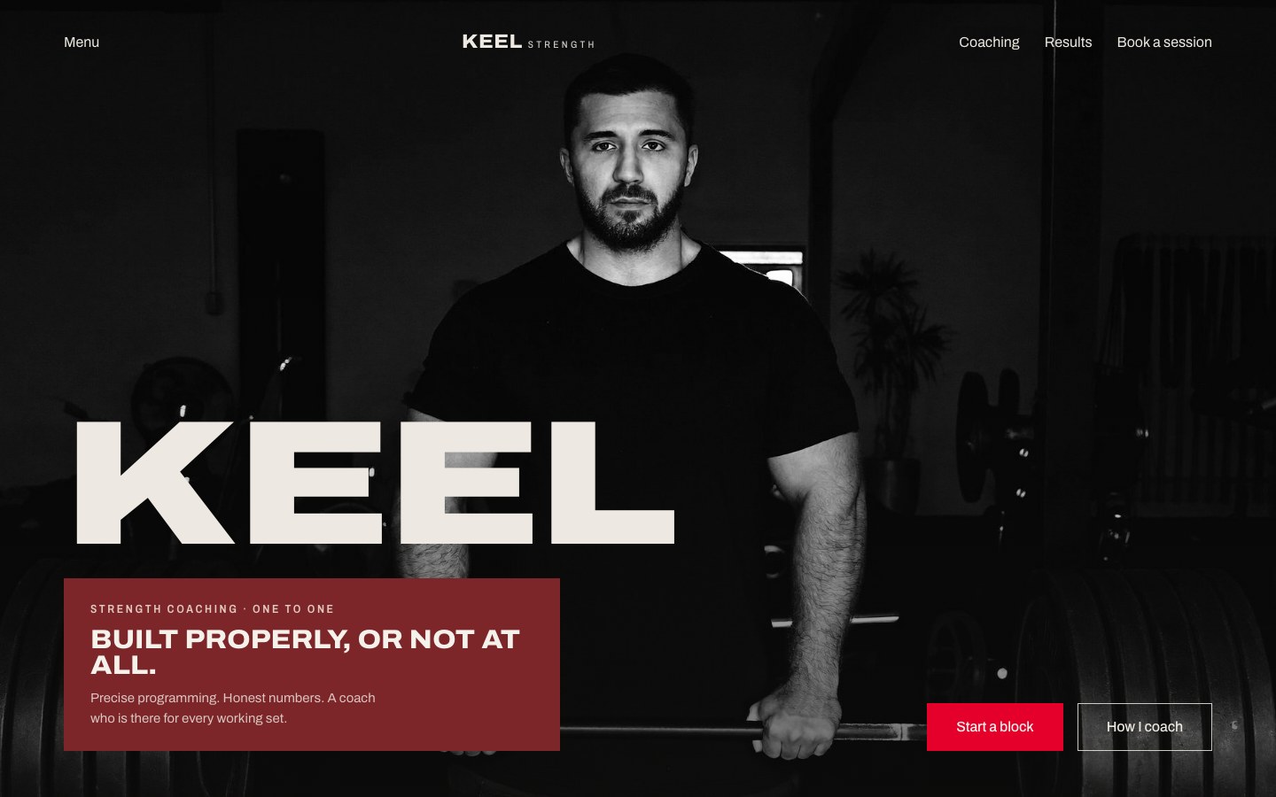 Keel — website template preview