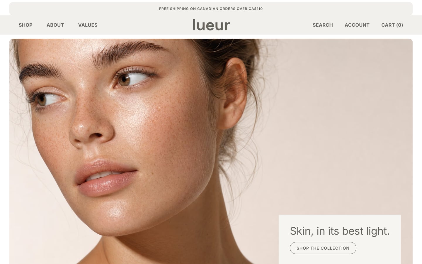 Lueur — website template preview