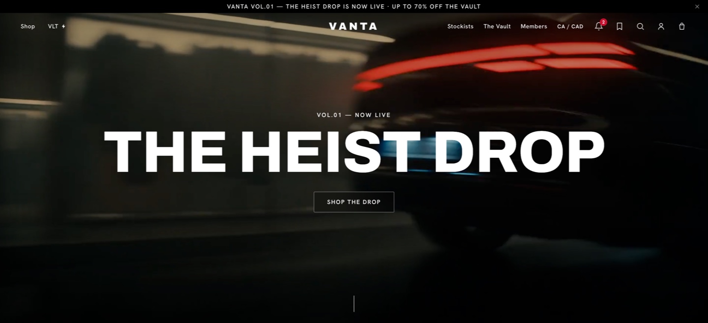 Vanta — website template preview