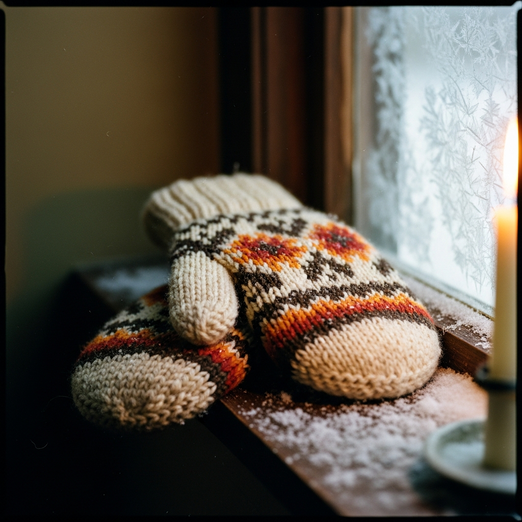 Knitted gloves
