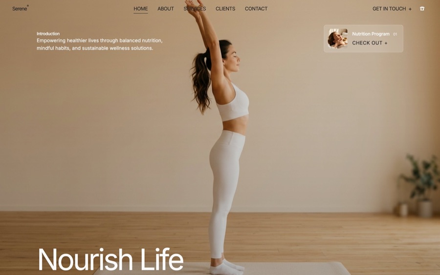 A complete wellness site generated with UOVA