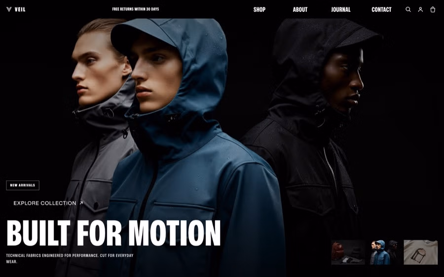 A premium UOVA site (Veil) — the alternative to Canva