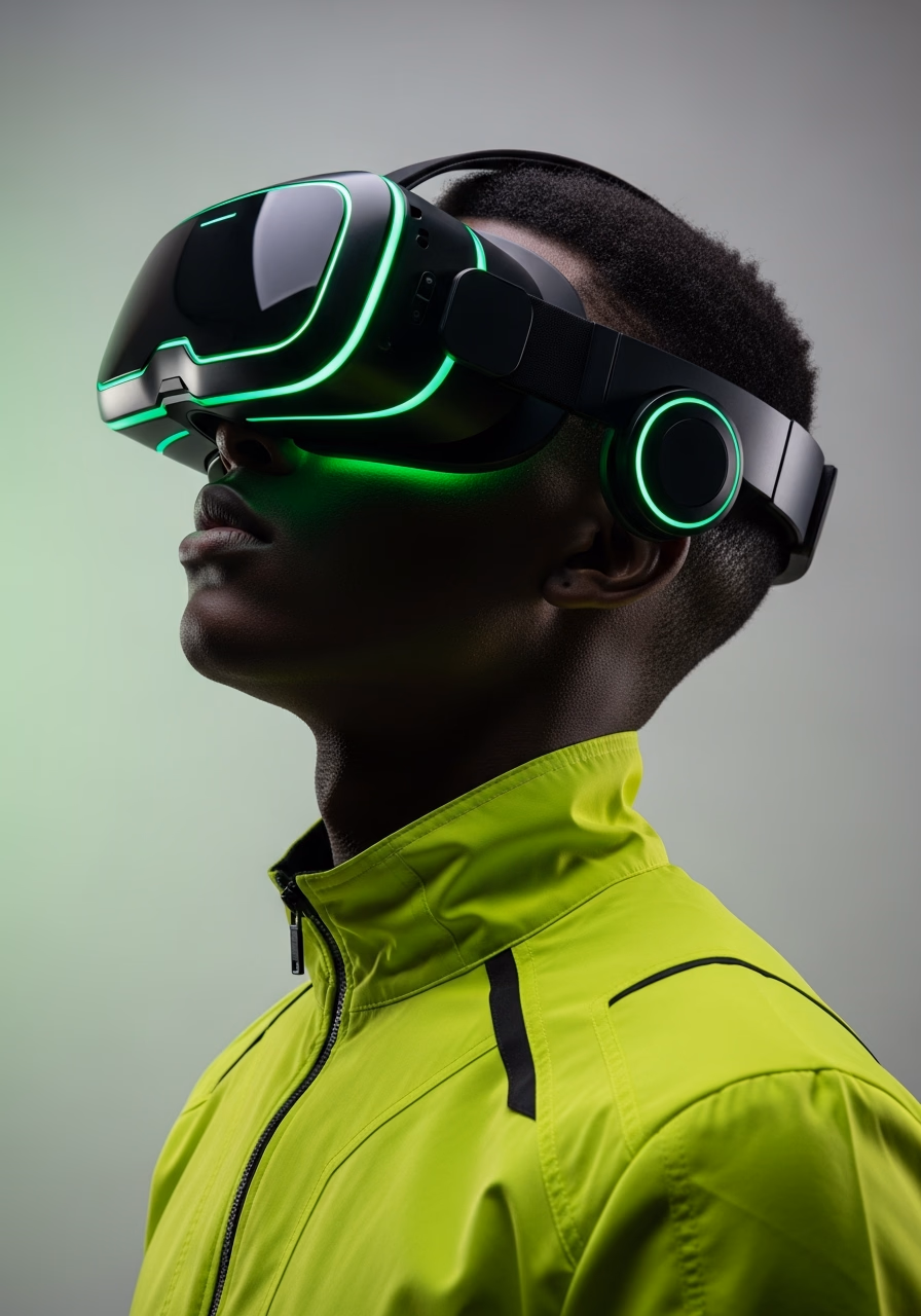 Person wearing VR headset